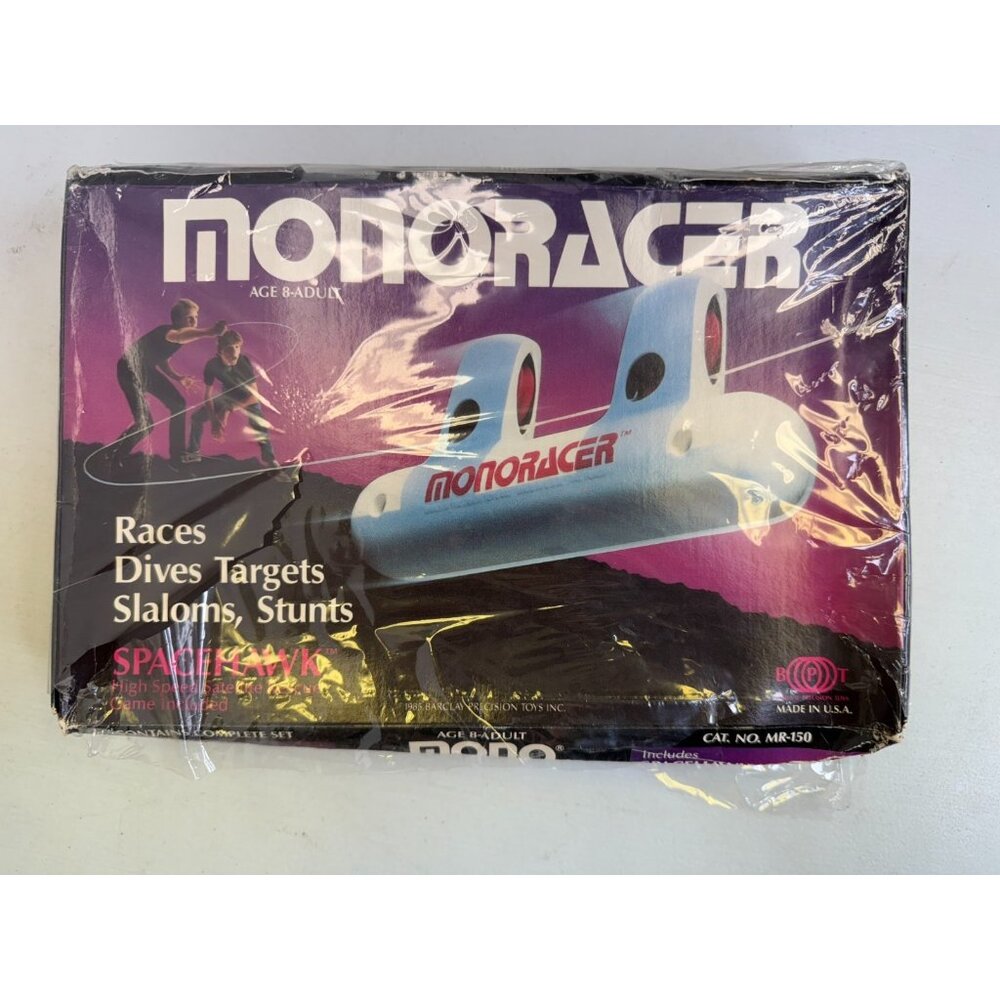Vintage NEW 1985 Monoracer Spacehawk Barclay Toys Stunt Racer Space Hawk Target